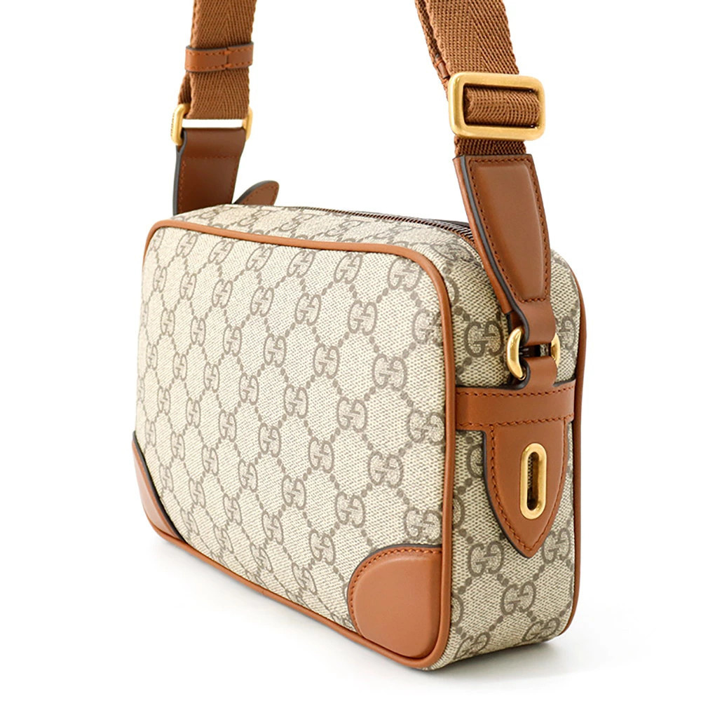Gucci Shoulder GG Emblem Bag Leather Black